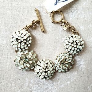 Lucky Brand Vintage Brass Enamel Flower Bracelet